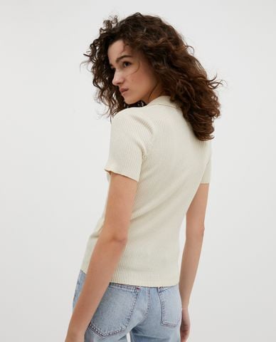  MAX&Co. - Áo polo cổ V dệt kim cá tính Sigma 