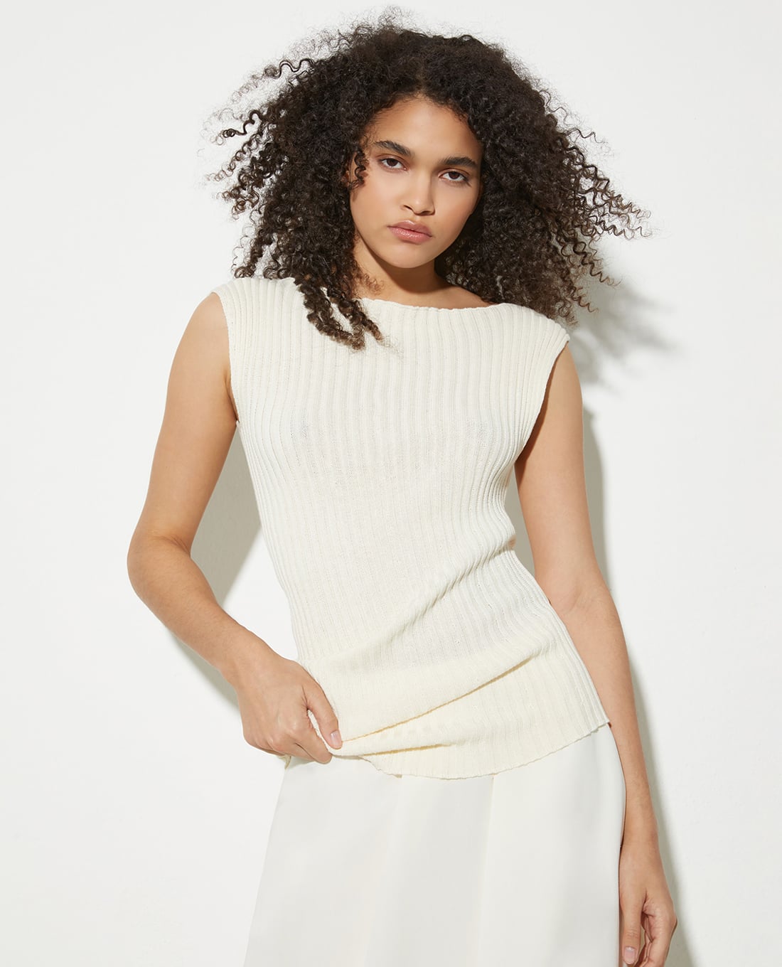 MAX&Co. - Áo dệt kim nữ cổ thuyền sát nách Felix