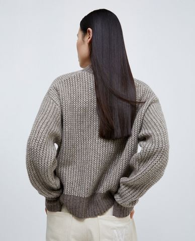  MAX&Co. - Áo sweater nữ cổ tròn tay dài phối hoạ tiết Vosci 