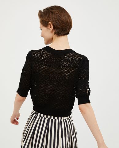  MAX&Co. - Áo khoác cardigan cổ tròn tay lỡ xuyên thấu Zemira 