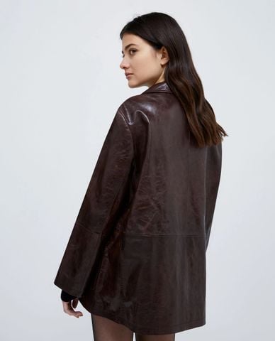  MAX&Co. - Áo khoác da nữ tay dài cổ V Plinio 