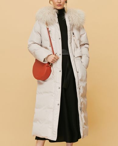  MAX&Co. - Áo khoác phao nữ phom dài Mongolian Fur Collar 