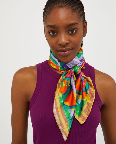  MAX&Co. - Khăn choàng phôm vuông phối hoạ tiết Battista 