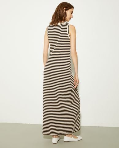  MAX&Co. - Đầm sát nách midi cổ tròn kẻ sọc Detroit 