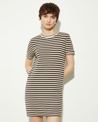  MAX&Co. - Đầm dệt kim mini kẻ sọc Fez 