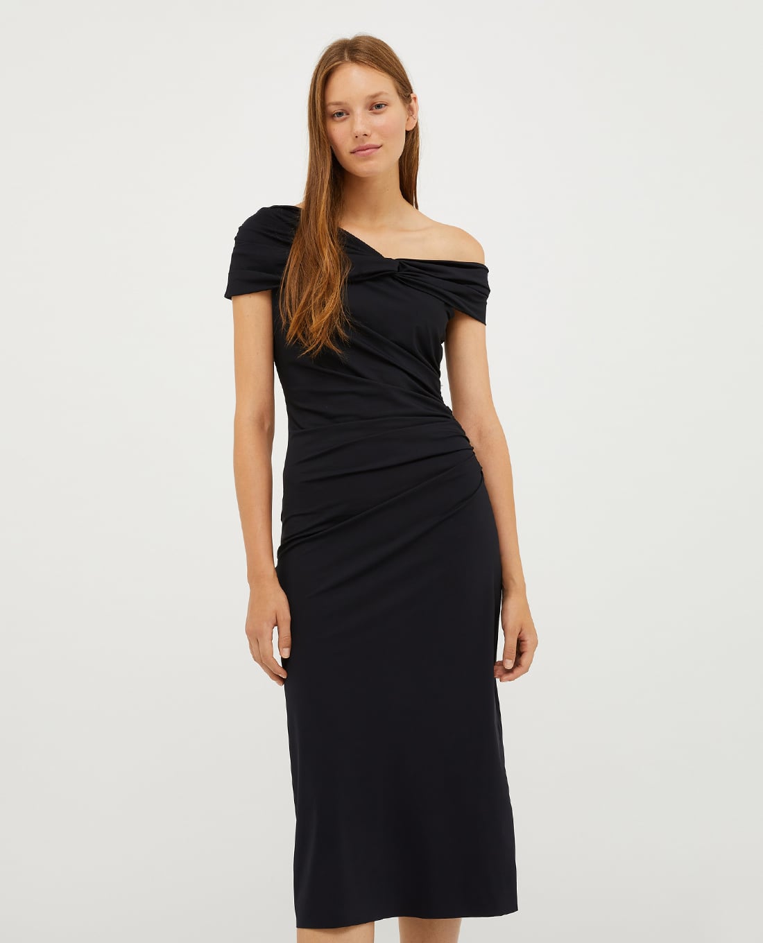 MAX&Co. - Đầm body midi lệch vai chiết eo Iberia