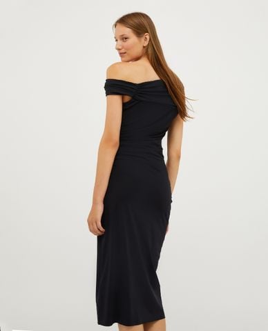  MAX&Co. - Đầm body midi lệch vai chiết eo Iberia 