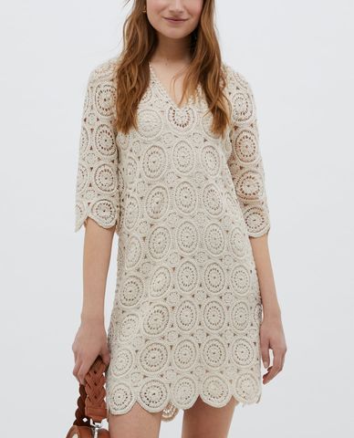  MAX&Co. - Đầm mini cổ V tay ngắn phom suông thời trang 