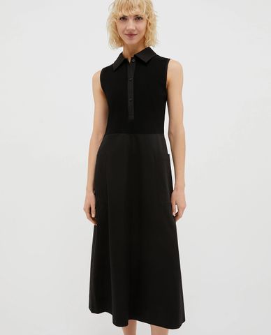  MAX&Co. - Đầm sát nách midi cổ bẻ dệt kim thời thượng Carpazi 