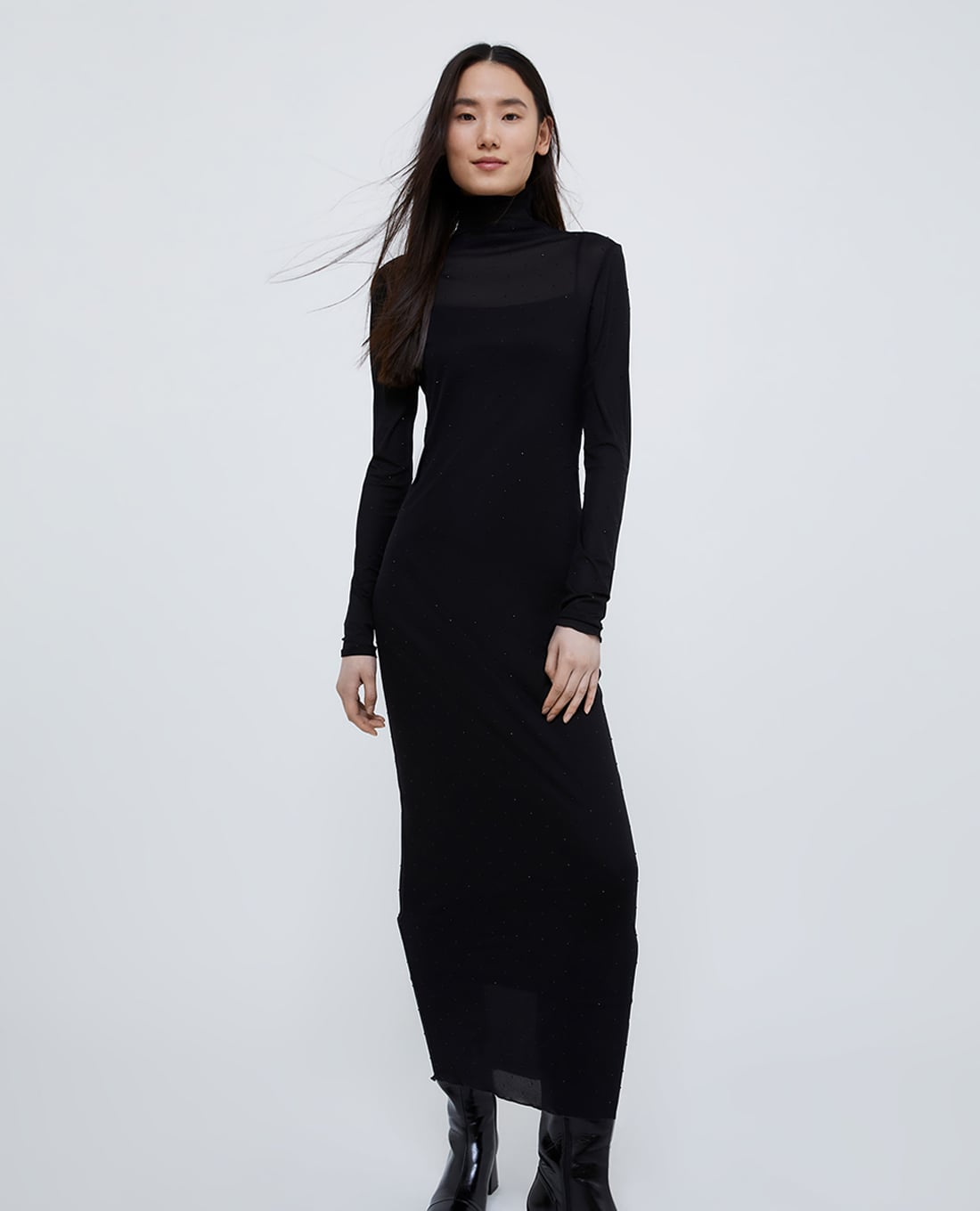 MAX&Co. - Đầm midi cổ lọ tay dài phom ôm thanh lịch Afef