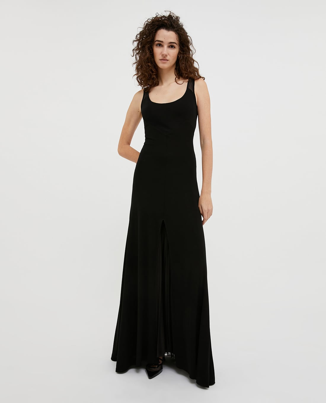 MAX&Co. - Đầm hai dây maxi cổ thuyền phối lưới quyến rũ Melle