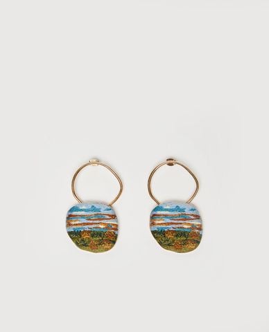  MAX&Co. -  Khuyên tai nữ khoen tròn lớn hoạ tiết nổi bật Dreamyland 