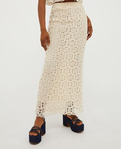  MAX&Co. - Chân váy bút chì midi phối ren Tenda 