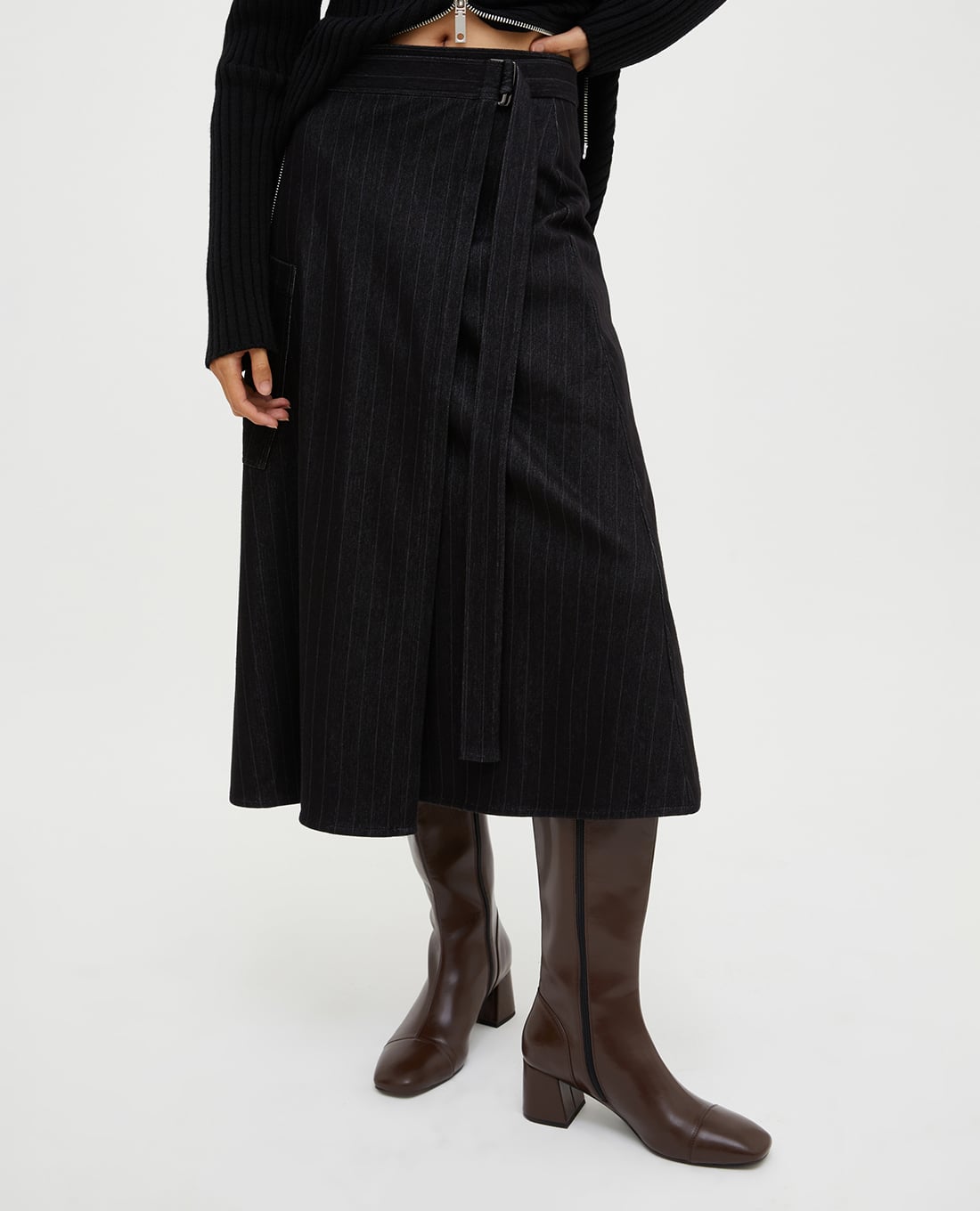 MAX&Co. - Chân váy phom suông midi phối thắt lưng Alloro