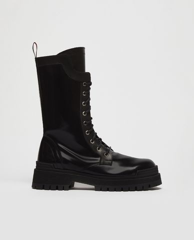  MAX&Co. - Boots đế thấp mũi tròn phối dây rút cá tính Combatboot 