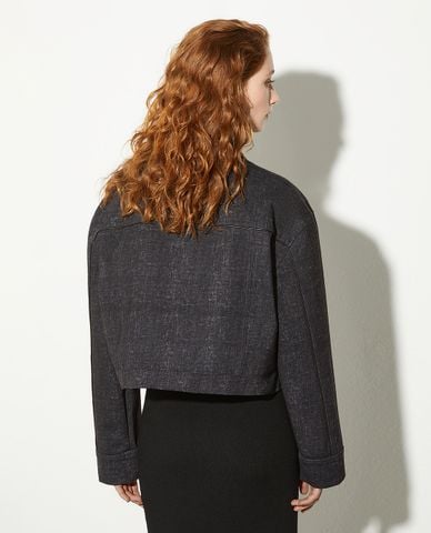  MAX&Co. - Áo khoác croptop nữ cổ bẻ tay dài Yemen 