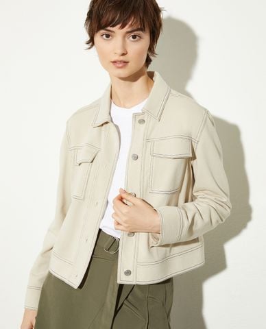  MAX&Co. - Áo khoác nữ một hàng nút cổ bẻ tay dài Iberia 