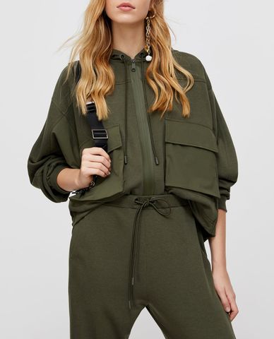  MAX&Co. - Áo khoác nữ phối mũ Fleece And Nylon 