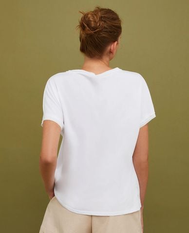  MAX&Co. - Áo thun cổ tròn tay ngắn phối hoạ tiết logo Elham 