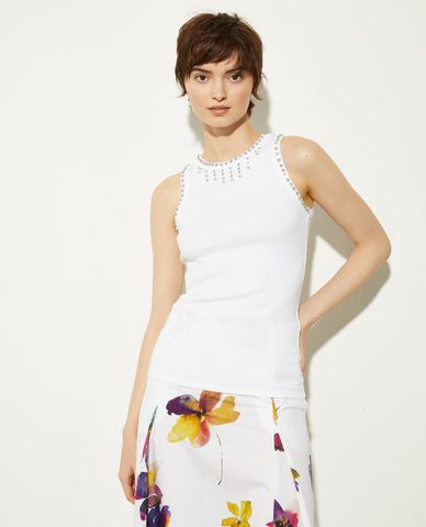  MAX&Co. - Áo sát nách nữ cổ tròn phom ôm Stemma 