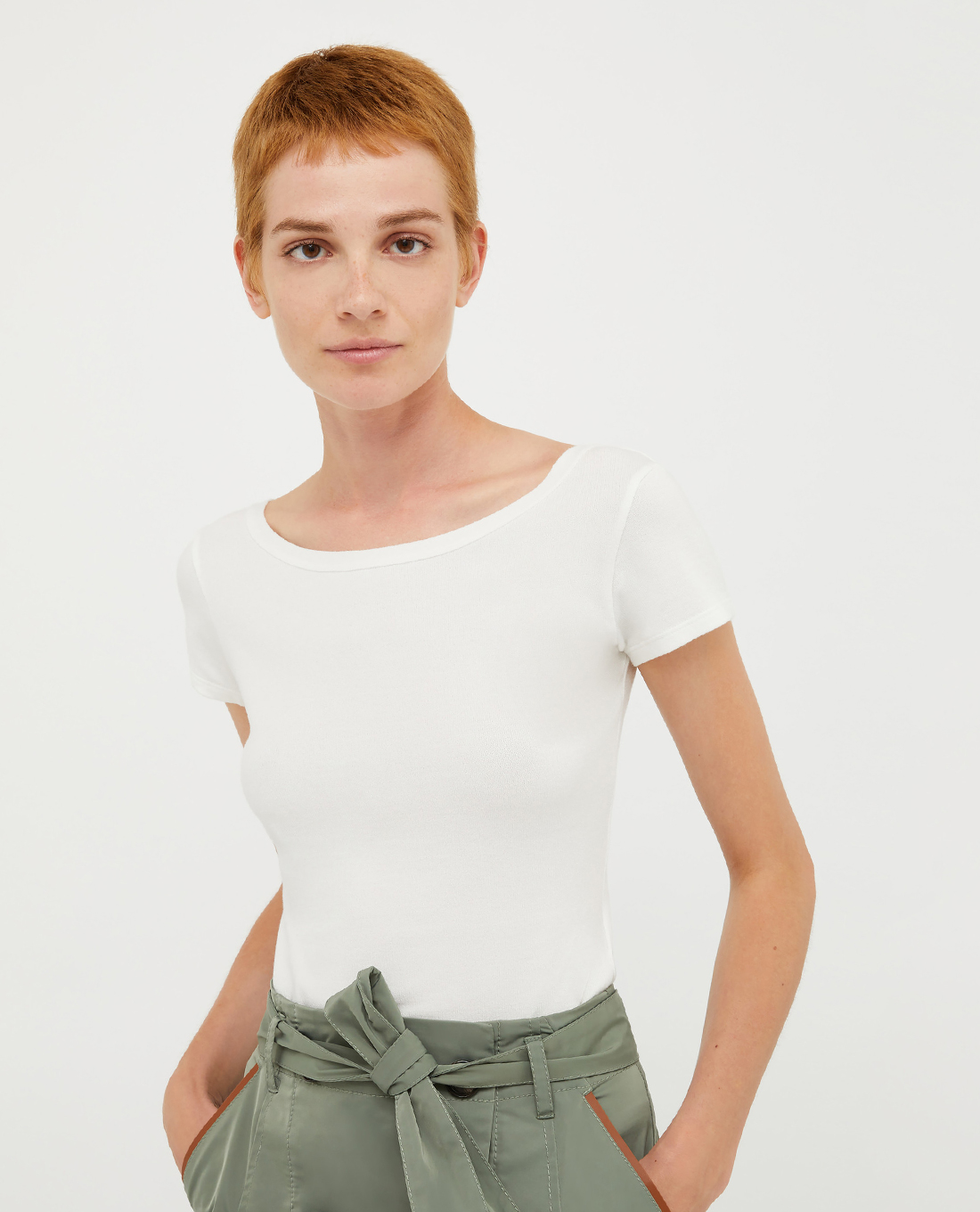 MAX&Co. - Áo thun phom ôm cổ tròn tay ngắn Danzante