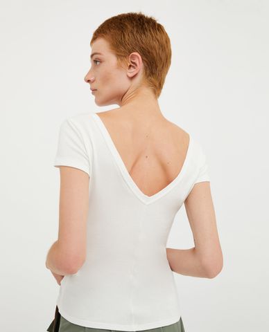  MAX&Co. - Áo thun phom ôm cổ tròn tay ngắn Danzante 