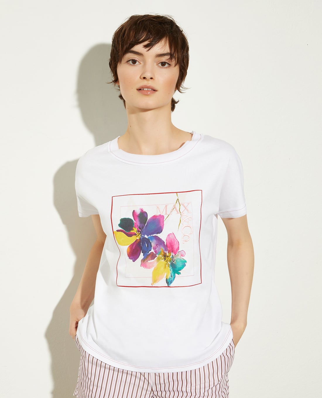 MAX&Co. - Áo thun nữ cổ tròn tay ngắn Bard