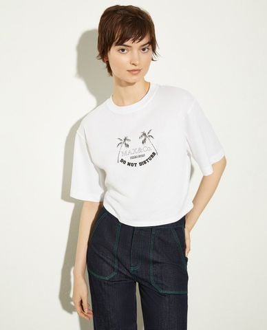  MAX&Co. - Áo croptop nữ cổ tròn tay ngắn Babele 