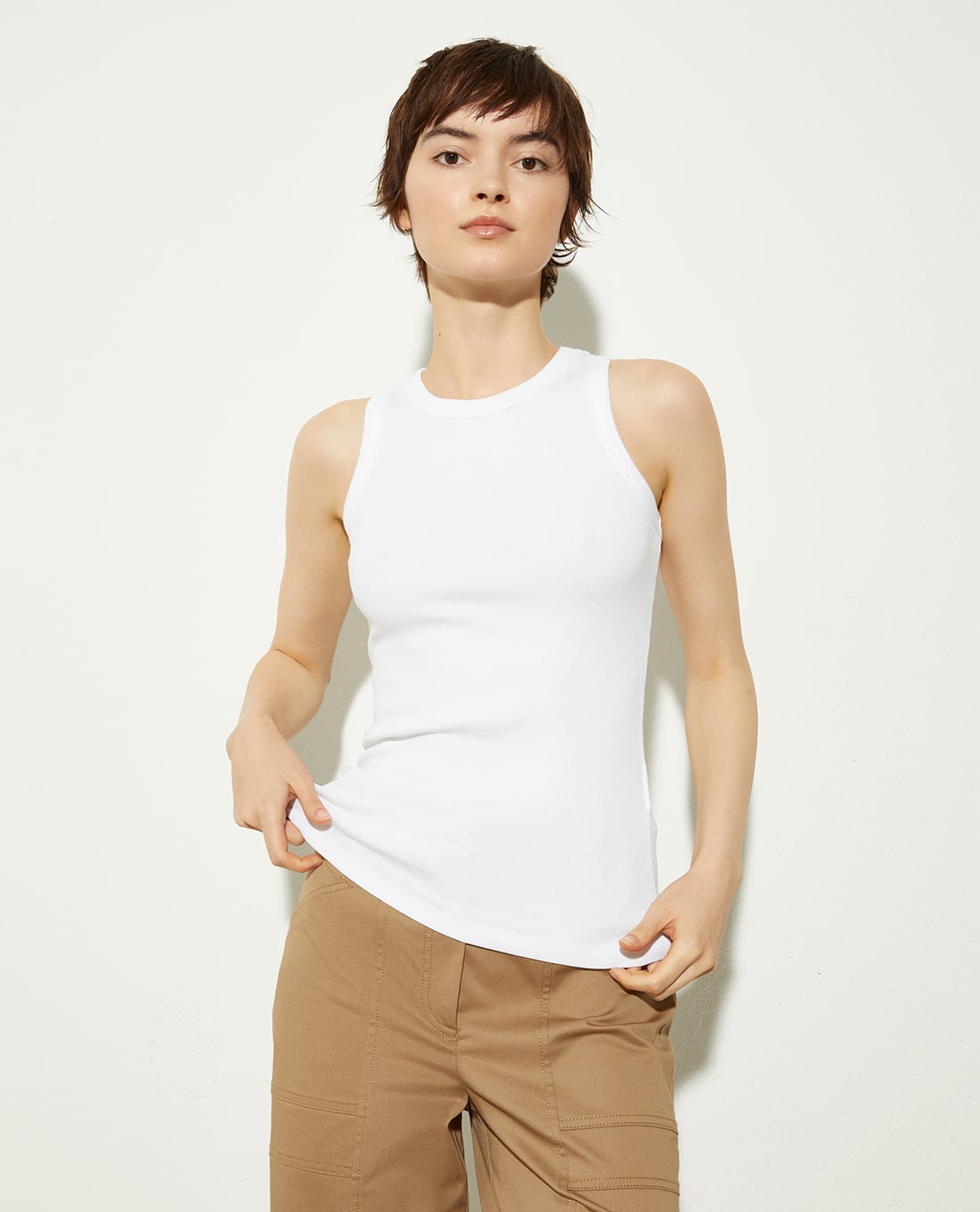 MAX&Co. - Áo ba lỗ nữ cổ tròn phom ôm Fragola