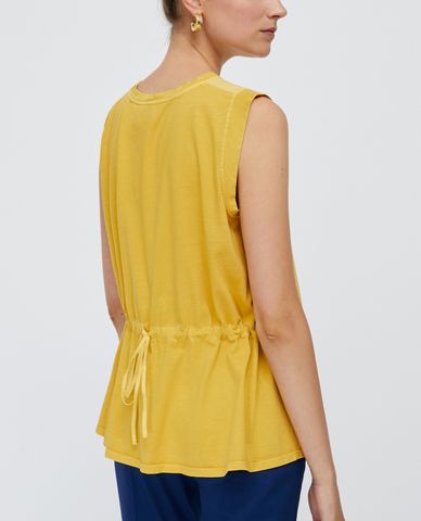  MAX&Co. - Áo kiểu nữ sát nách cổ tròn Poplin & Jersey 