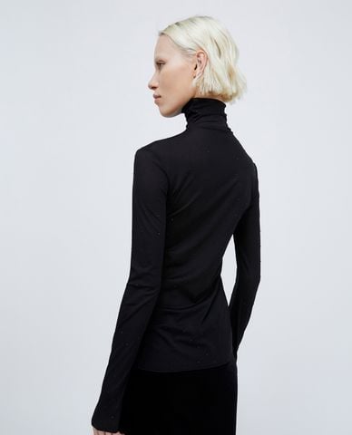  MAX&Co. - Áo kiểu nữ cổ lọ tay dài đính đá Tequila 