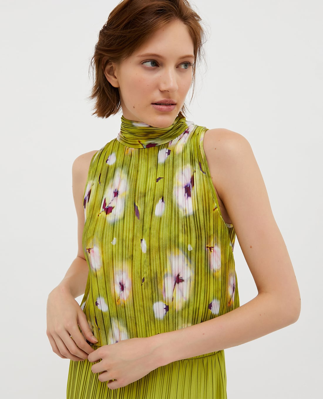 MAX&Co. - Áo sát nách nữ cổ trụ xếp li Yarden