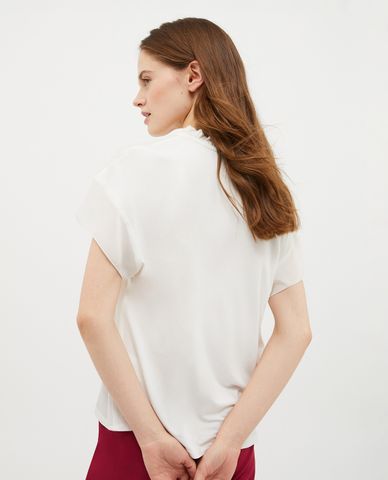  MAX&Co. - Áo kiểu cổ tròn phối bèo tay phồng kèm dây rút Vidim 