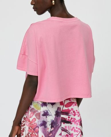  MAX&Co. - Áo thun nữ croptop cổ tròn ngắn tay Dot Appliqué 