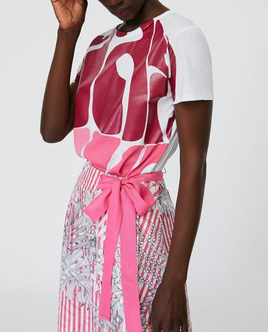  MAX&Co. - Áo thun nữ tay ngắn cổ tròn phối họa tiết hoa thời trang 