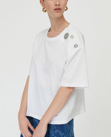  MAX&Co. - Áo thun nữ phom suông Jewel Buttons 