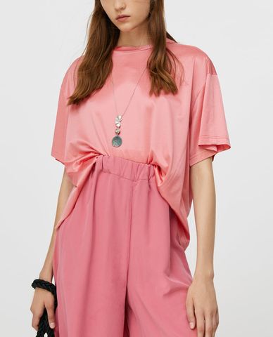  MAX&Co. - Áo thun nữ tay ngắn cổ tròn Wet Look 