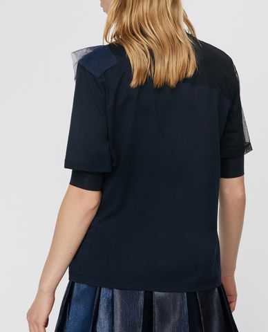  MAX&Co. - Áo thun nữ tay ngắn phối bèo Tulle Inserts And Flounces 