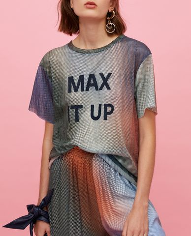  MAX&Co. - Áo thun nữ cổ tròn tay ngắn Max It Up Techno Mesh 