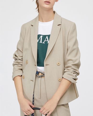  MAX&Co. - Áo blazer nữ tay dài Boxy Line Double Breasted 
