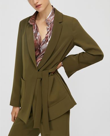  MAX&Co. - Áo blazer nữ tay dài cột eo Side Fastening 