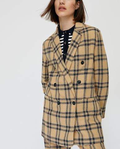  MAX&Co. - Áo blazer nữ kẻ sọc Linen And Cotton 