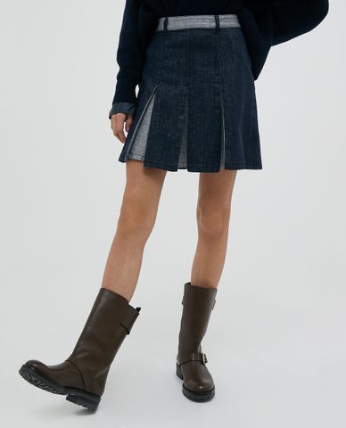  MAX&Co. - Chân váy mini xếp li Denim Pleated 