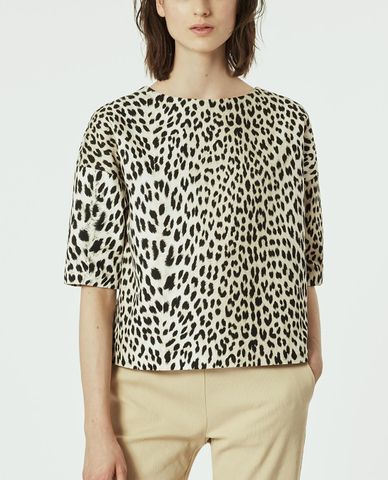  MAX&Co. - Áo kiểu nữ cổ tròn tay ngắn Cavalese 