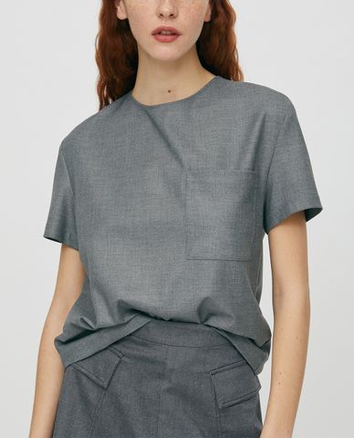  MAX&Co. - Áo kiểu nữ cổ tròn tay ngắn năng động 