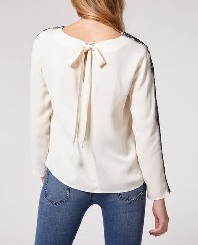  MAX&Co. - Áo kiểu nữ phom suông viền ren 