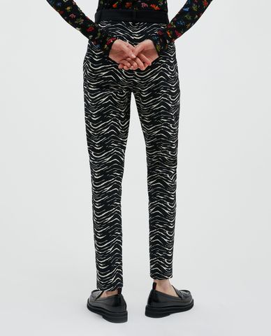  MAX&Co. - Quần nữ lưng cao ống đứng phối họa tiết Jacquard Patterned 