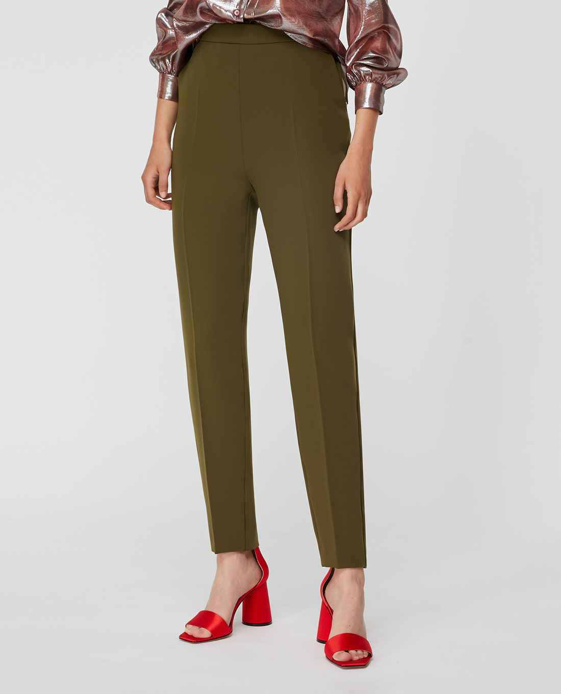 MAX&Co. - Quần tây nữ ống đứng xếp li Tapered Floaty