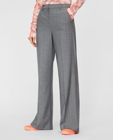  MAX&Co. - Quần tây nữ ống rộng Straight Line Micropattern 