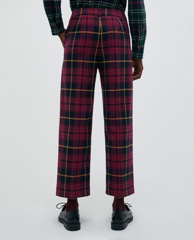  MAX&Co. - Quần tây nữ phom suông sọc caro Lame Tartan 